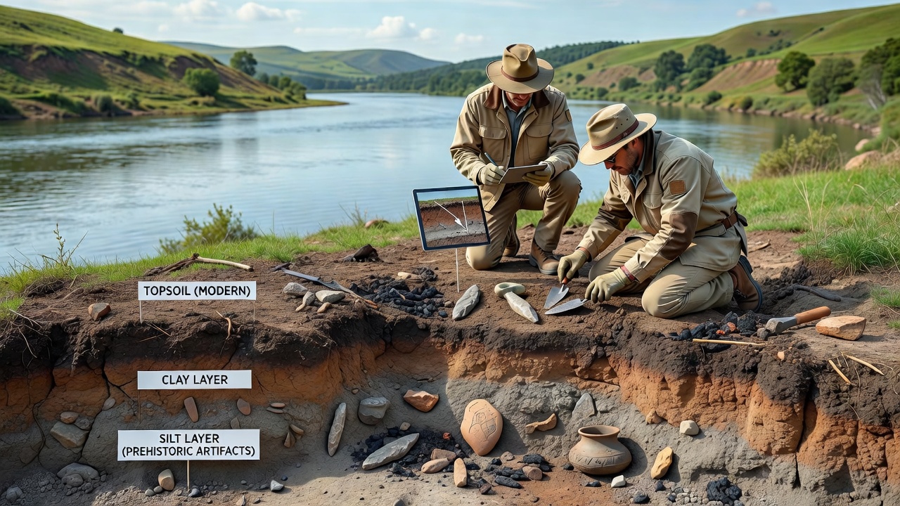 Uncovering Prehistoric Settlement Clues Through River Sediment Layers in the Watershed